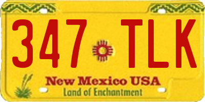 NM license plate 347TLK