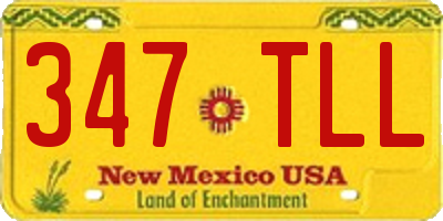 NM license plate 347TLL