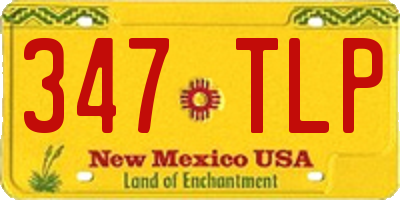 NM license plate 347TLP