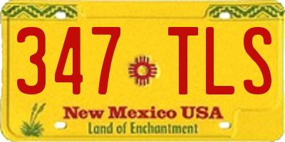NM license plate 347TLS