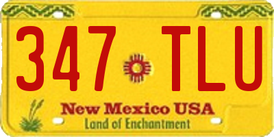 NM license plate 347TLU