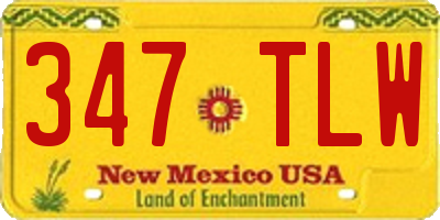 NM license plate 347TLW