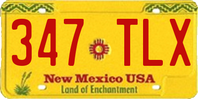 NM license plate 347TLX