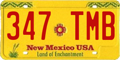 NM license plate 347TMB