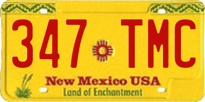 NM license plate 347TMC