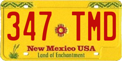 NM license plate 347TMD