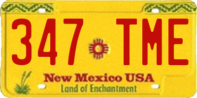 NM license plate 347TME