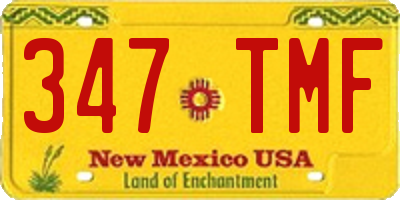 NM license plate 347TMF