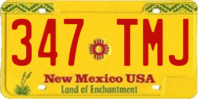 NM license plate 347TMJ