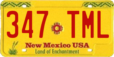 NM license plate 347TML