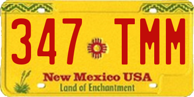 NM license plate 347TMM