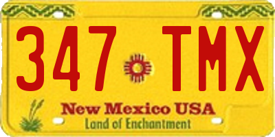 NM license plate 347TMX