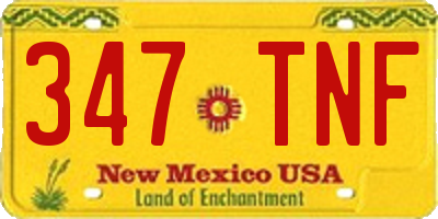 NM license plate 347TNF