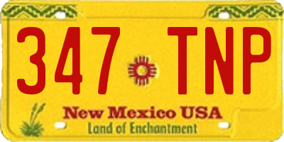 NM license plate 347TNP