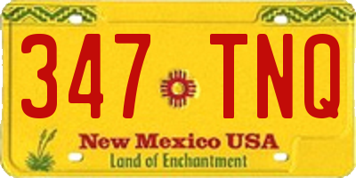NM license plate 347TNQ