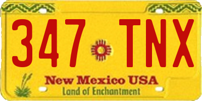 NM license plate 347TNX