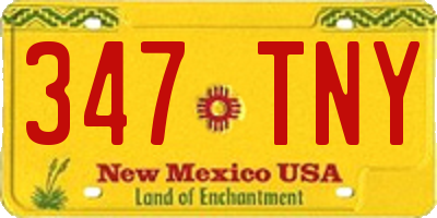 NM license plate 347TNY