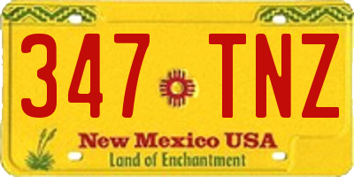 NM license plate 347TNZ