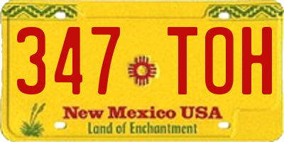 NM license plate 347TOH