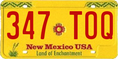 NM license plate 347TOQ