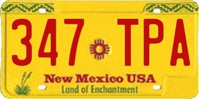 NM license plate 347TPA