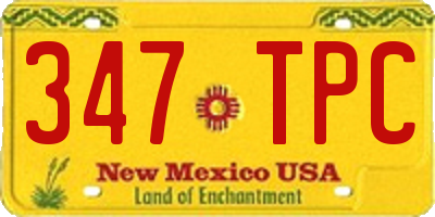 NM license plate 347TPC
