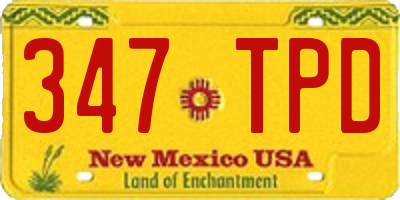 NM license plate 347TPD
