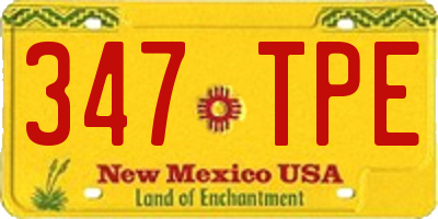 NM license plate 347TPE