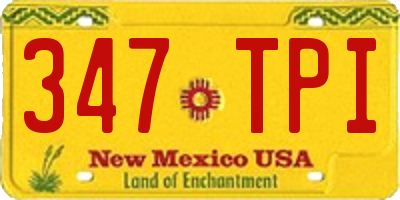 NM license plate 347TPI