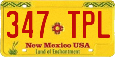 NM license plate 347TPL