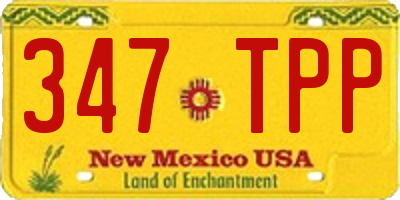 NM license plate 347TPP