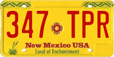 NM license plate 347TPR