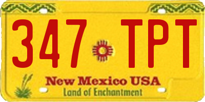 NM license plate 347TPT