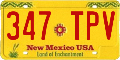 NM license plate 347TPV
