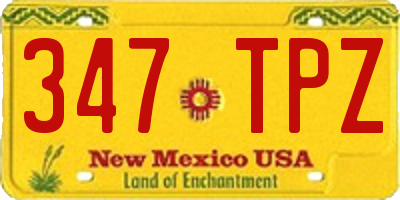 NM license plate 347TPZ