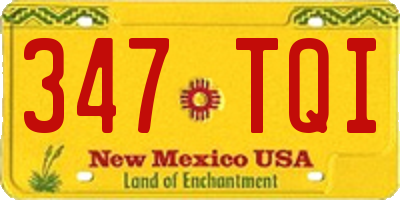 NM license plate 347TQI