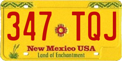 NM license plate 347TQJ