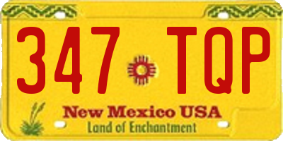 NM license plate 347TQP