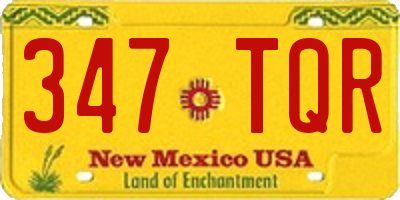 NM license plate 347TQR