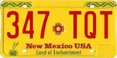 NM license plate 347TQT