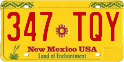 NM license plate 347TQY