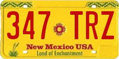 NM license plate 347TRZ