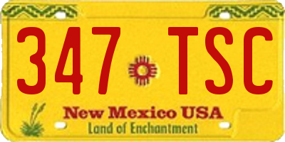 NM license plate 347TSC