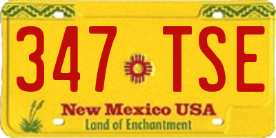NM license plate 347TSE