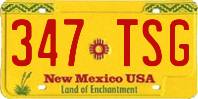 NM license plate 347TSG