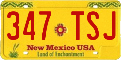 NM license plate 347TSJ