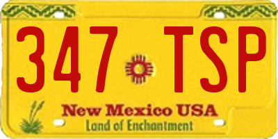 NM license plate 347TSP