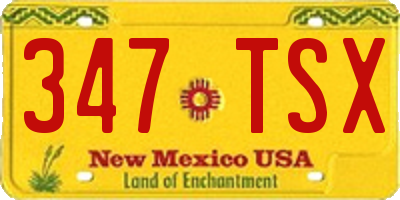 NM license plate 347TSX
