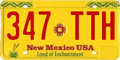 NM license plate 347TTH