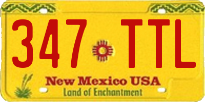 NM license plate 347TTL